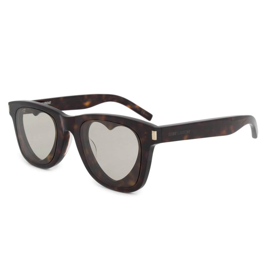 Saint Laurent Geometric Heart Sunglasses SL51/F 005 53 - Picture 2 of 5